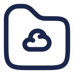 Folder Cloud SVG Icon